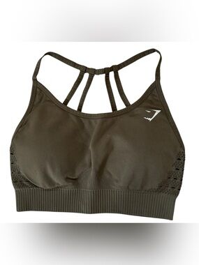 SOLD‼️ Gymshark Energy+ Olive Strappy Seamless Sports Bra